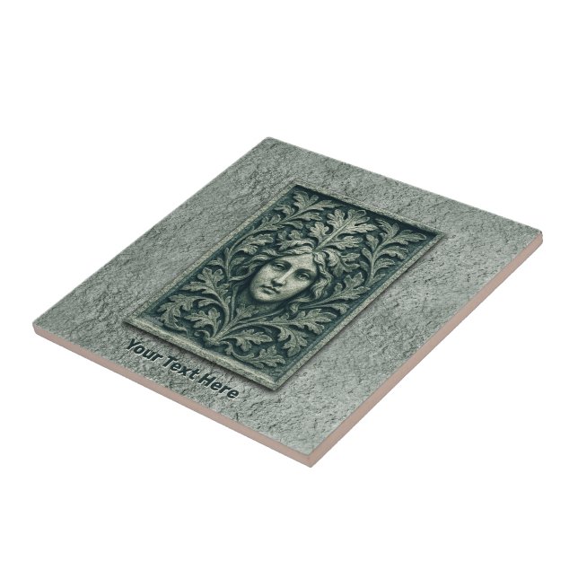 Green Woman - Stone Tile (Side)