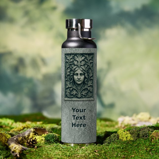 Green Woman - Stone Water Bottle (Outdoor (Rotated))