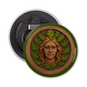 Green Woman - Wood Bottle Opener