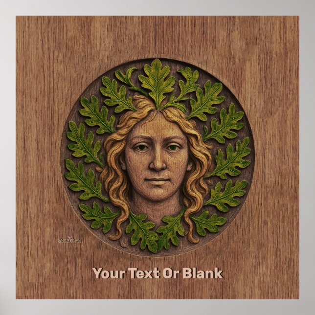 Green Woman - Wood Poster (Front)