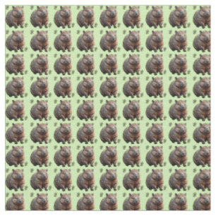 Green Wombat Brick Pattern, Fabric