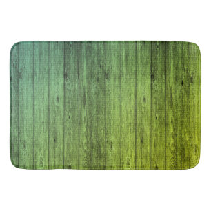 green wood bath mat