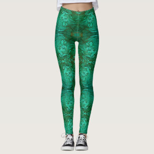 Green wood leggings. leggings
