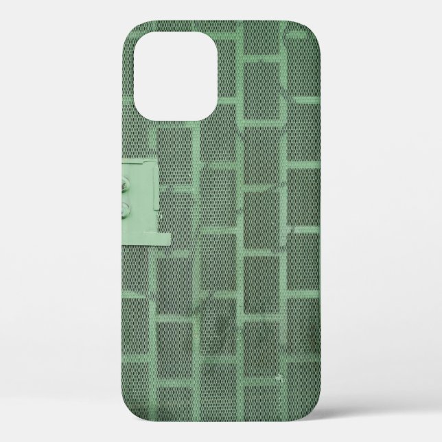 GREEN WOODEN DOOR WITH GREEN STEEL DOOR LEVER Case-Mate iPhone CASE (Back)