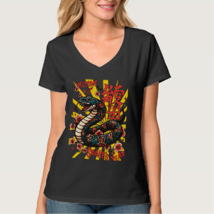 Green wooden snake anime style - Chinese New Year T-Shirt