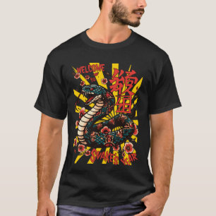 Green wooden snake anime style - Chinese New Year T-Shirt