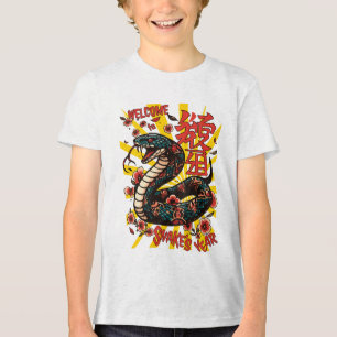 Green wooden snake anime style - Chinese New Year Tri-Blend Shirt