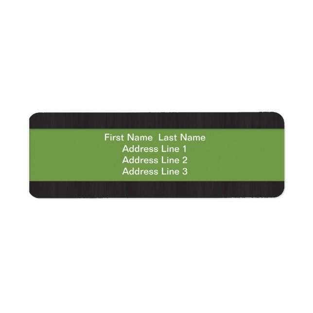 Green & Woodgrain Professional Return Address (Front)