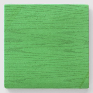 Green Woodgrain Square Coaster