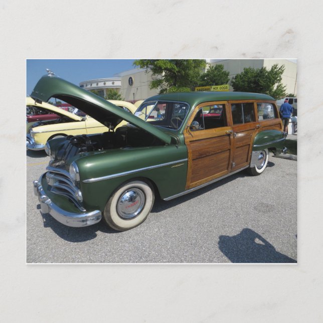 Green Woodie Postcard (Front)