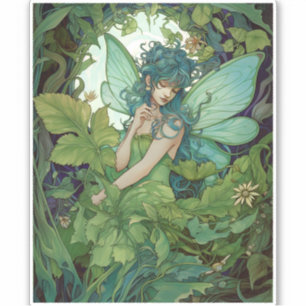 Green Woodland Fairy Fantasy Art