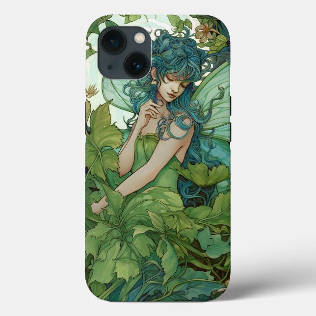 Green Woodland Fairy Fantasy Art Case-Mate iPhone Case (Back)