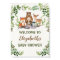 Green Woodland Forest Baby Animals Welcome Poster