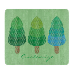 Green Woodland Trees Thunder_Cove Cutting Board