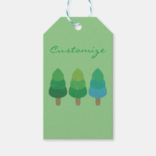 Green Woodland  Trees Thunder_Cove Gift Tags