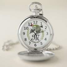 Green Woodpecker in Flight Monogram