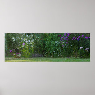 Green Woodpecker in Garden Poster