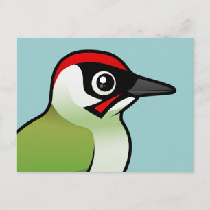 Green Woodpecker Postcard