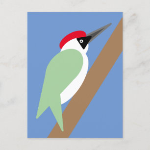 Green Woodpecker Postcard