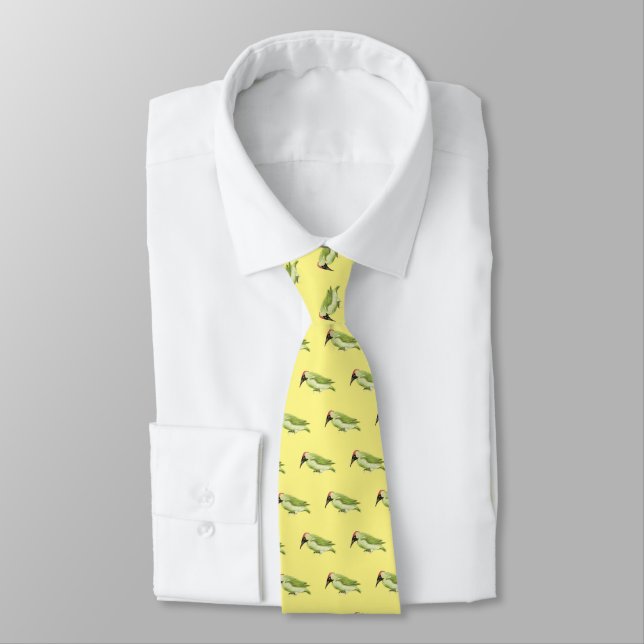 Green Woodpecker Tie (Tied)