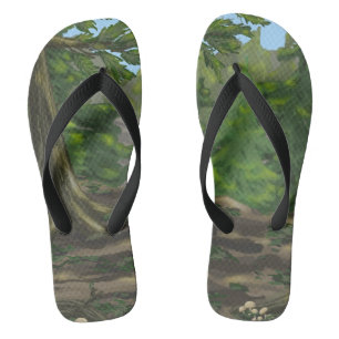 Green Woods Flip Flops