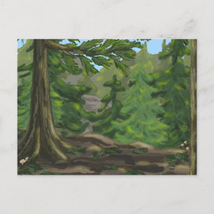 Green Woods Holiday Postcard