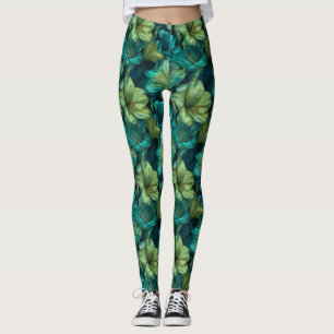 Green Workout Amaryllis Aesthetic Mothers Day Gift Leggings