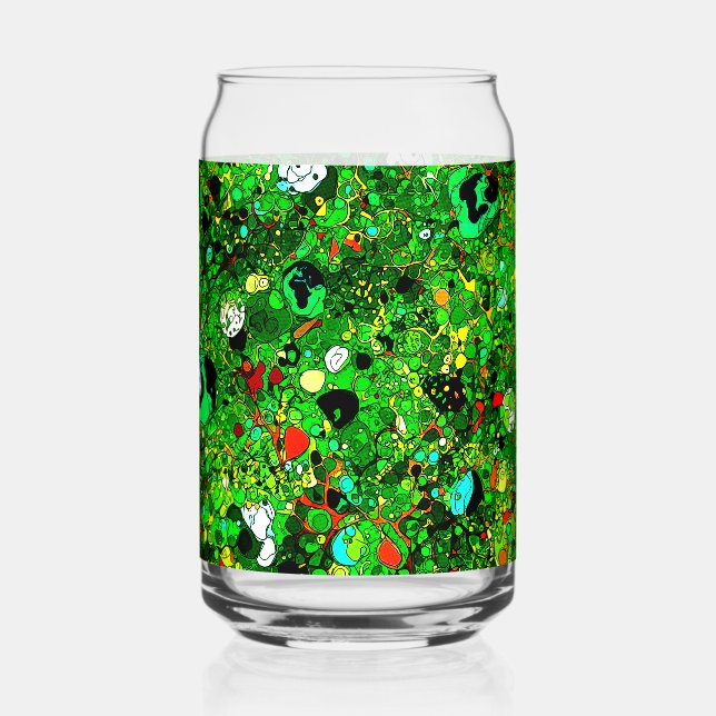Green World Abstract 409 Can Glass (Front)