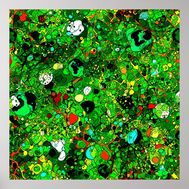 Green World Abstract 409 Poster (Front)