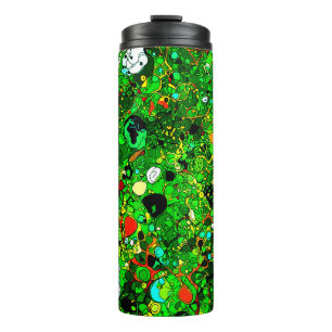 Green World Abstract 409 Thermal Tumbler