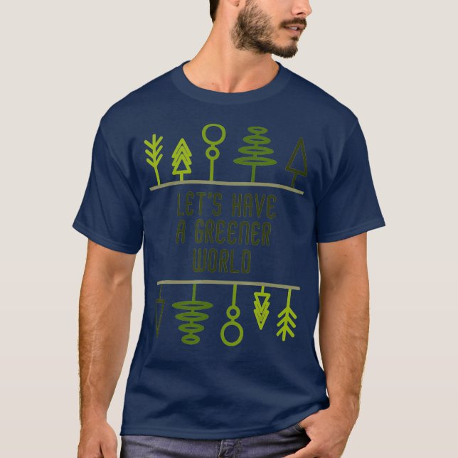 Green World Earth Climate Change Recycle T-Shirt (Front)
