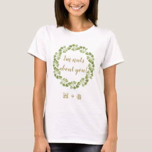Green Wreath Hearts Funny Quote Valentine's Day T-Shirt