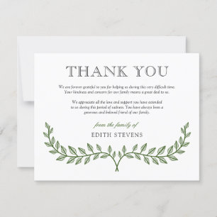 Green Wreath Sympathy Thank You