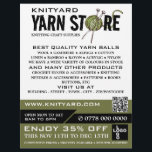 Green Yarn Store Logo, Knitting Store, Yarn Store Flyer<br><div class="desc">Green Yarn Store Logo,  Knitting Store,  Yarn Store Advertising Flyer by The Business Card Store.</div>