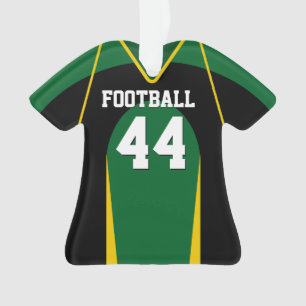 Green, Yellow and Black Football Jersey Ornament
