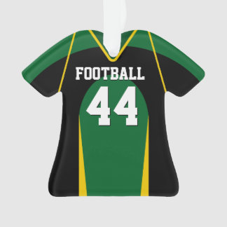 Green, Yellow and Black Football Jersey Ornament