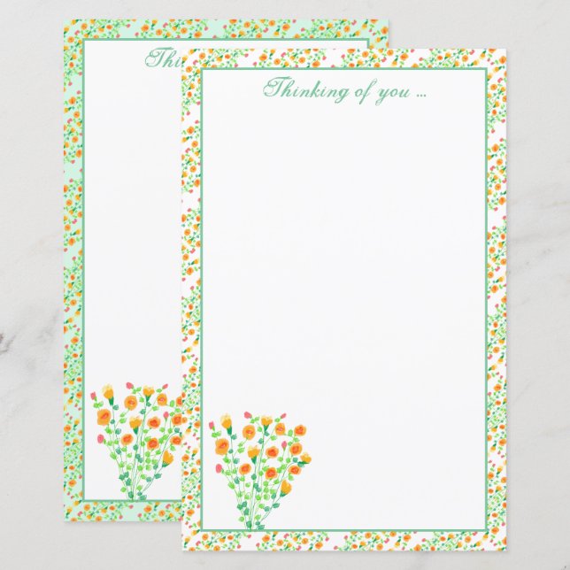 Green Yellow and White Flat Paper (Front/Back)