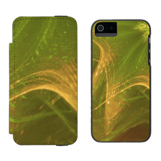 Green Yellow Asymmetric Fractal Incipio Watson™ iPhone 5 Wallet Case