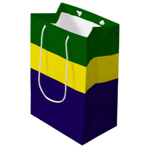 Green Yellow Blue Color Block Style Design  Medium Gift Bag