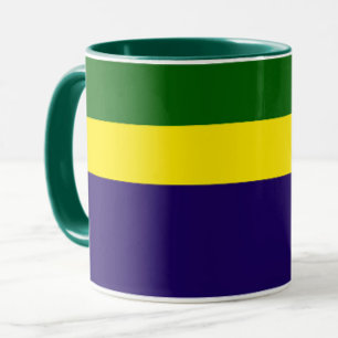 Green Yellow Blue Color Block Style Design Mug