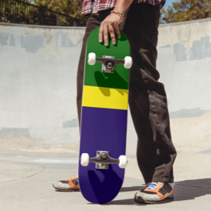 Green Yellow Blue Color Block Style Design Skateboard