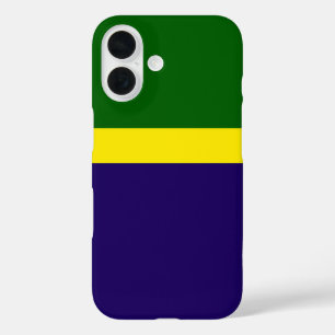 Green Yellow Blue Colour Block Style Design iPhone 16 Case