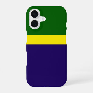 Green Yellow Blue Colour Block Style Design iPhone 16 Case