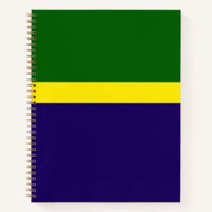 Green Yellow Blue Colour Block Style Design Notebook