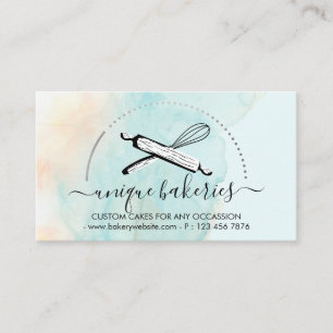 Green Yellow Circle Baker Cake Maker Business Card