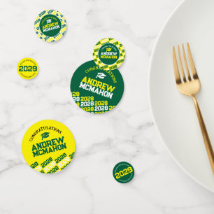 Green Yellow Class of ANY YEAR Personalised Party Confetti