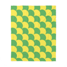 Green Yellow Diagonal Scale Arch Geometric Pattern