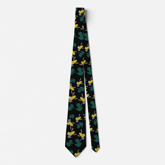 Green Yellow frogs Tie (Front)