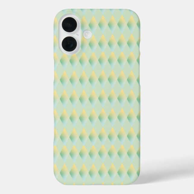 Green Yellow Gradient Diamond Shape Patterned Case-Mate iPhone Case (Back)