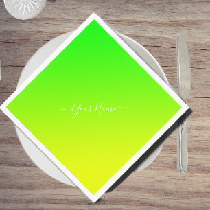 green yellow gradient - elegant  napkin